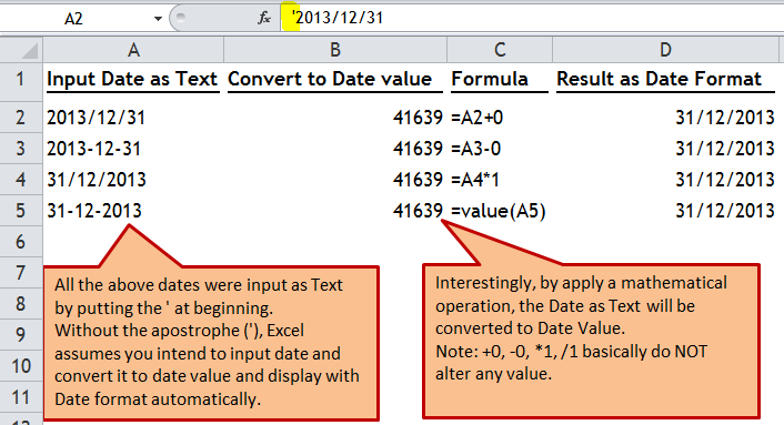 convert to date excel